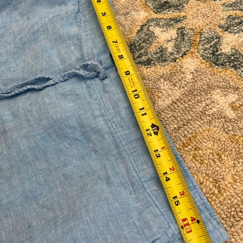 100% linen chambray shorts size extra large - Picture 6 of 8